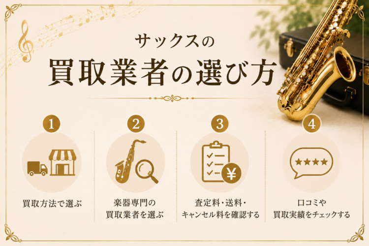 サックスの買取業者の選び方