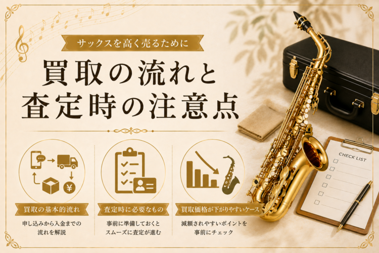 サックス買取の流れと査定時の注意点